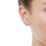 3/4 CT. T.W. Genuine White Diamond Sterling Silver 6.4mm Stud Earrings