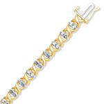 2 CT. T.W. Genuine Diamond 10K Yellow Gold Bracelet