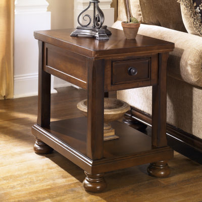 Signature Design by Ashley® Porter Chair Side End TableJCPenney, Color Rustic Brown
