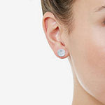 1/2 CT. T.W. Genuine White Diamond Sterling Silver 10.9mm Stud Earrings