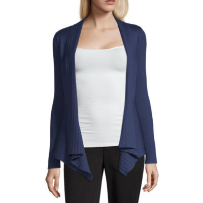 liz claiborne womens long sleeve open front cardigan