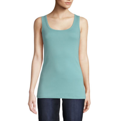 St. John's Bay Womens Scoop Neck Sleeveless Tank Top - JCPenney