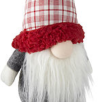 North Pole Trading Co. Yuletide Wonder 15" Sitting Plaid Hat Christmas Gnome