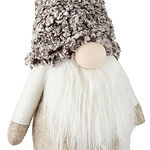 North Pole Trading Co. Into The Woods 25" Sitting Fur Hat Christmas Gnome