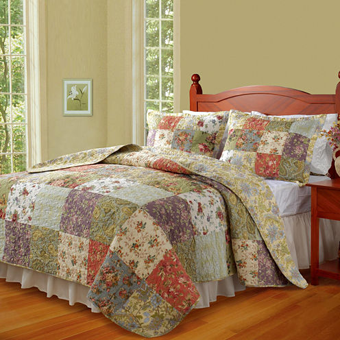 Greenland Home Fashions Blooming Praire Floral Quilt Set