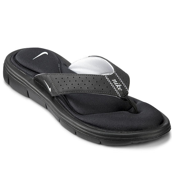 Nike Womens Comfort Thong Sandals Color Black White 011