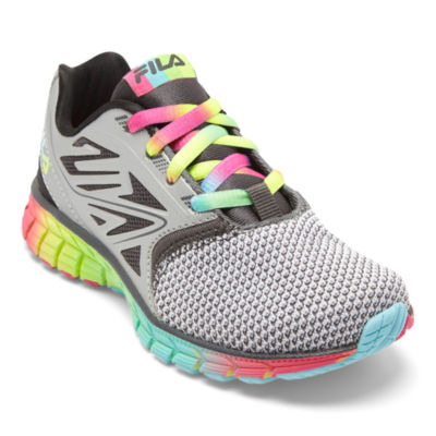 Fila Broadwave Girls Running Shoes - Big Kids, Color: Silver Multi - JCPenney