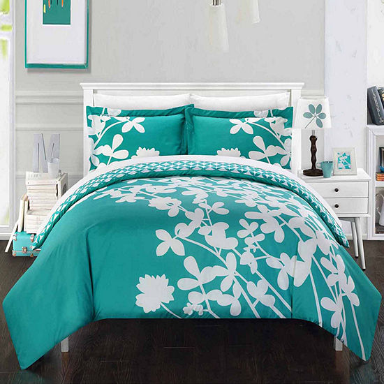 Chic Home Calla Lily 3-pc. Reversible Duvet Cover Set