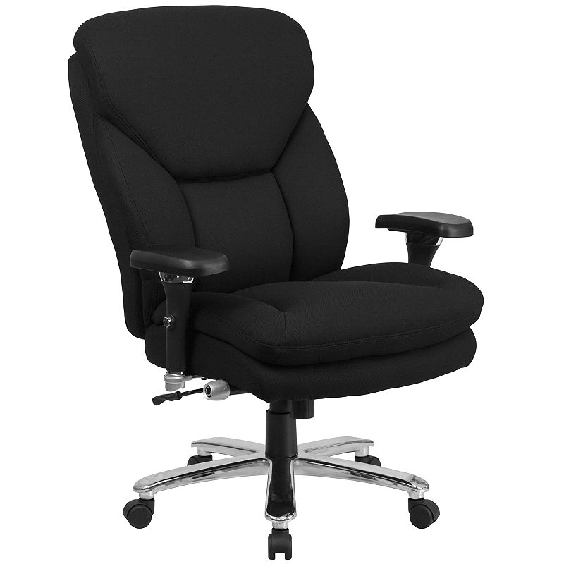 Hercules Series 24/7 Intensive Use Big & Tall 400 Lb. Rated Executive Swivel Chair With Lumbar Knob, Black