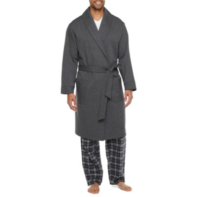 Stafford Double Knit Mens Long Sleeve Robe - Regular Split Sizes - JCPenney