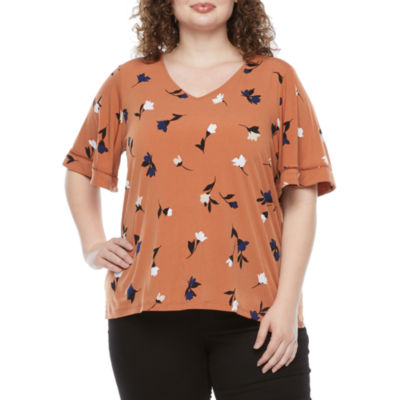 liz claiborne womens v neck short sleeve blouse