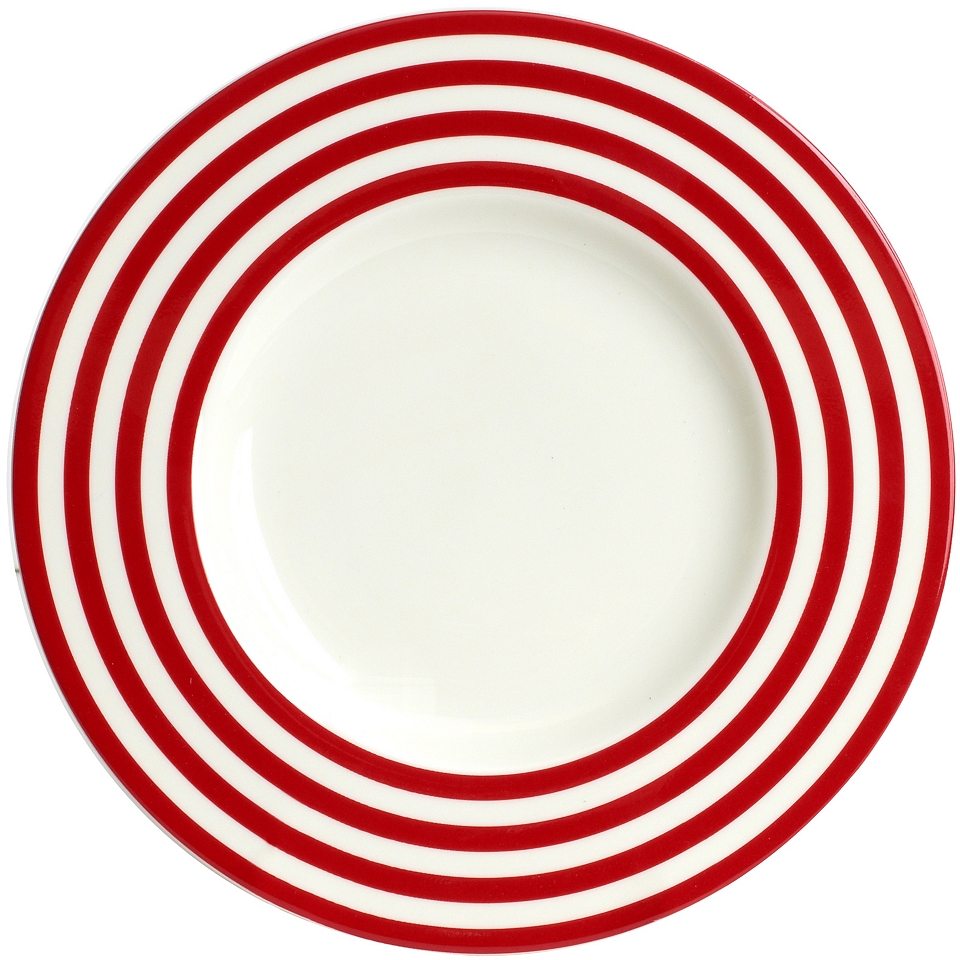 Red Vanilla Freshness Lines Salad Plate