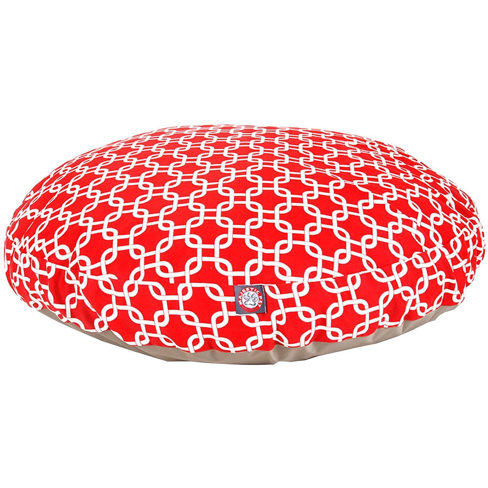 MAJESTIC PET Links Round Pet Bed, Red