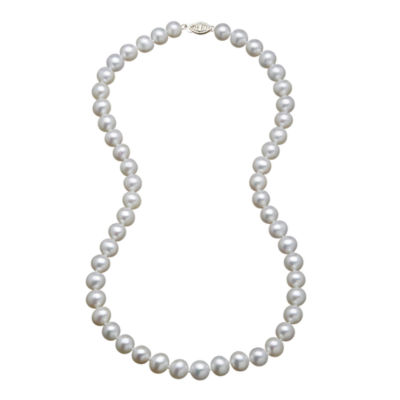 Certified Sofia 14k Gold Cultured 8-8.5mm Freshwater Pearl Strand ...