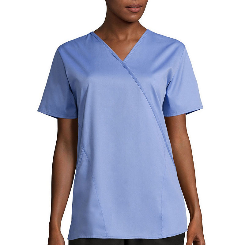 Wonder Wink Wonderwink Wonderwork 102 Women'S Mock Wrap Top, Womens, Size Xx-Small, Blue