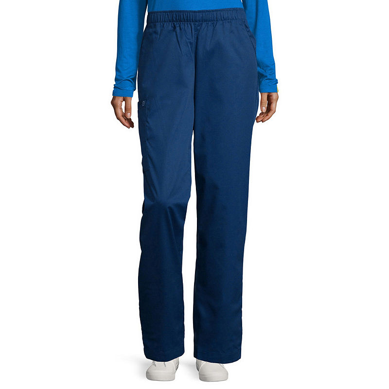 Wonder Wink Wonderwink Wonderwork 501 Women'S Pull-On Cargo Pant - Petite Plus, Womens, Size Petite Small, Blue