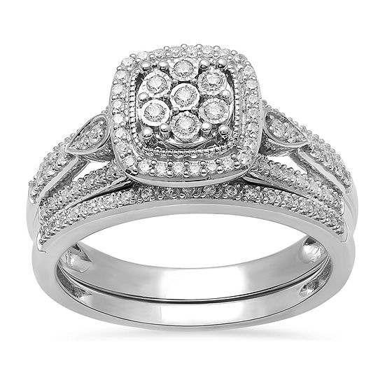 Surrounded By Love Womens 1 3 Ct T W Genuine White Diamond