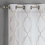 Regal Home Spiral Sheer Grommet Top Set of 2 Curtain Panel