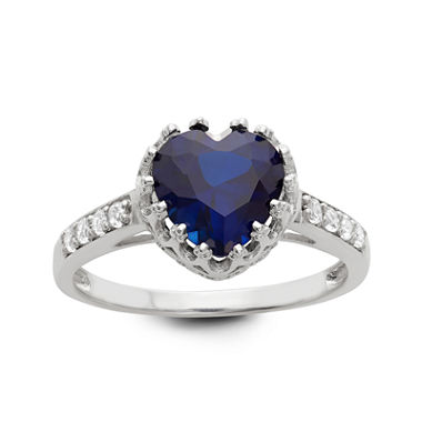 Lab Created Blue Sapphire Sterling Silver Ring - JCPenney