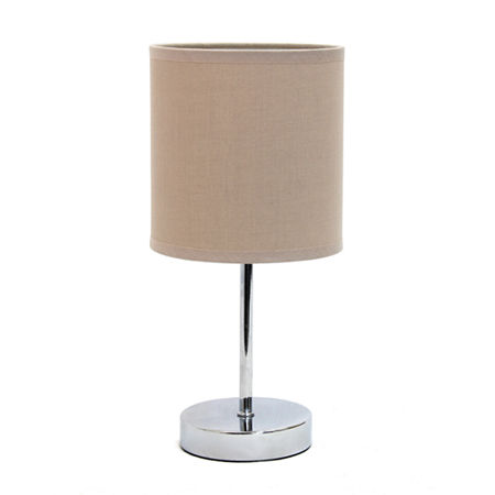 Simple Designs Metal Table Lamp, One Size , Gray