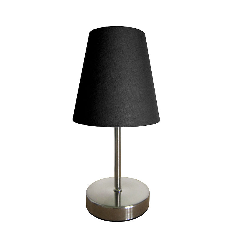 Simple Designs Metal Table Lamp, Black