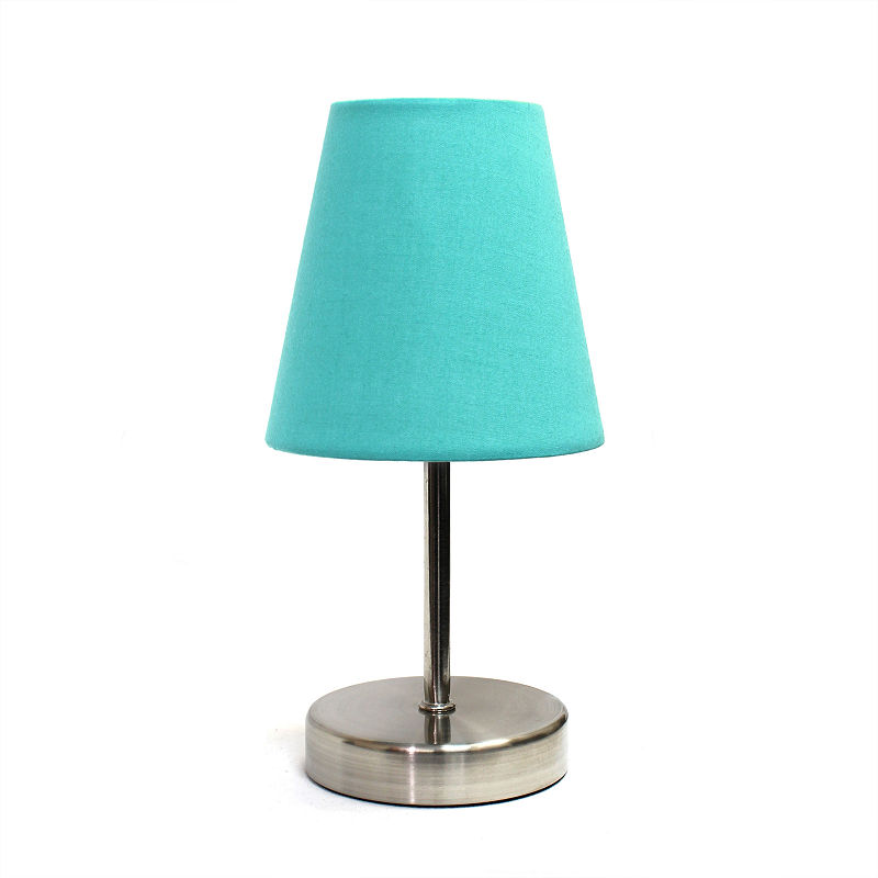 Simple Designs Metal Table Lamp, Blue