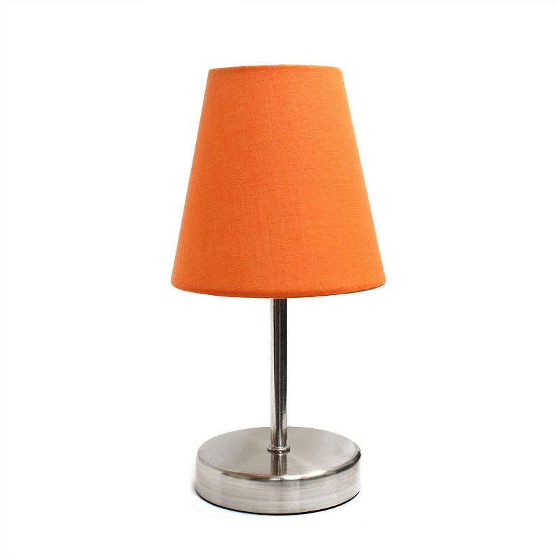 Simple Designs Metal Table Lamp, Orange