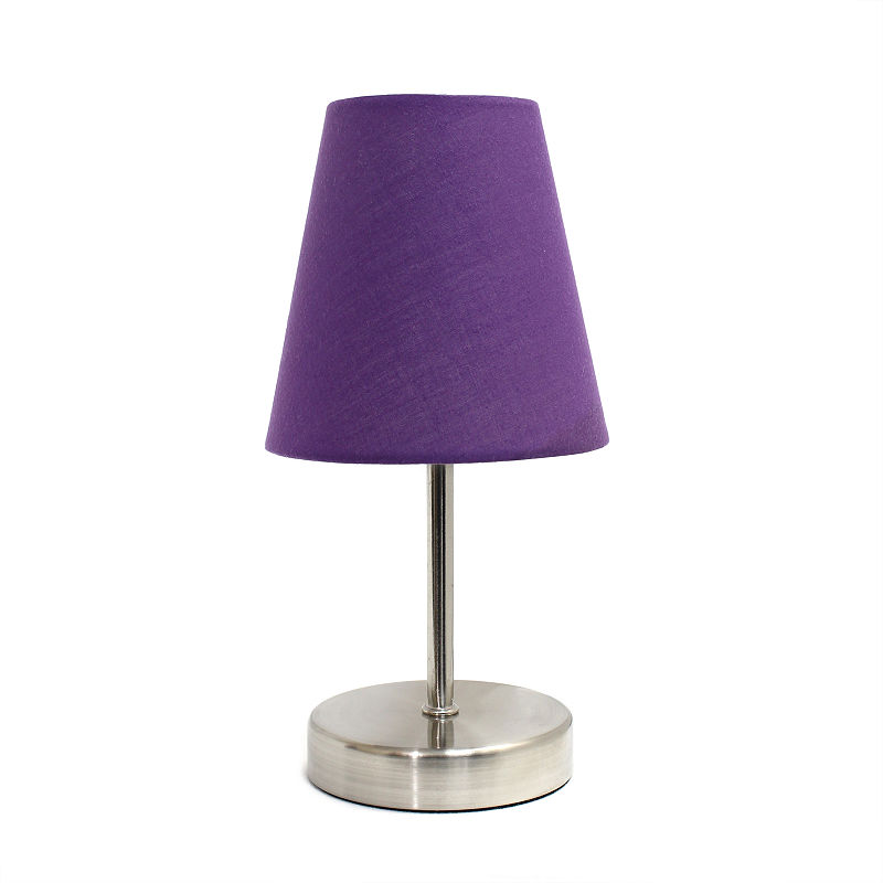 Simple Designs Metal Table Lamp, Purple