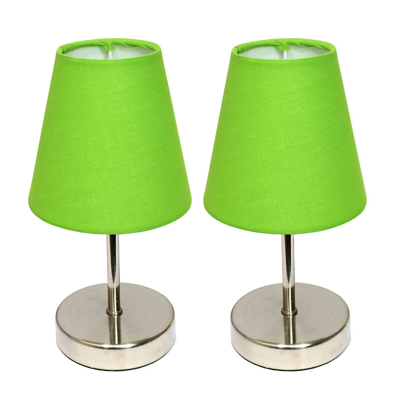 Simple Designs 2-Pc. Metal Table Lamp, Green