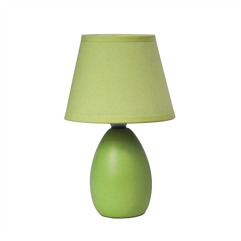 Simple Designs Ceramic Table Lamp, Green