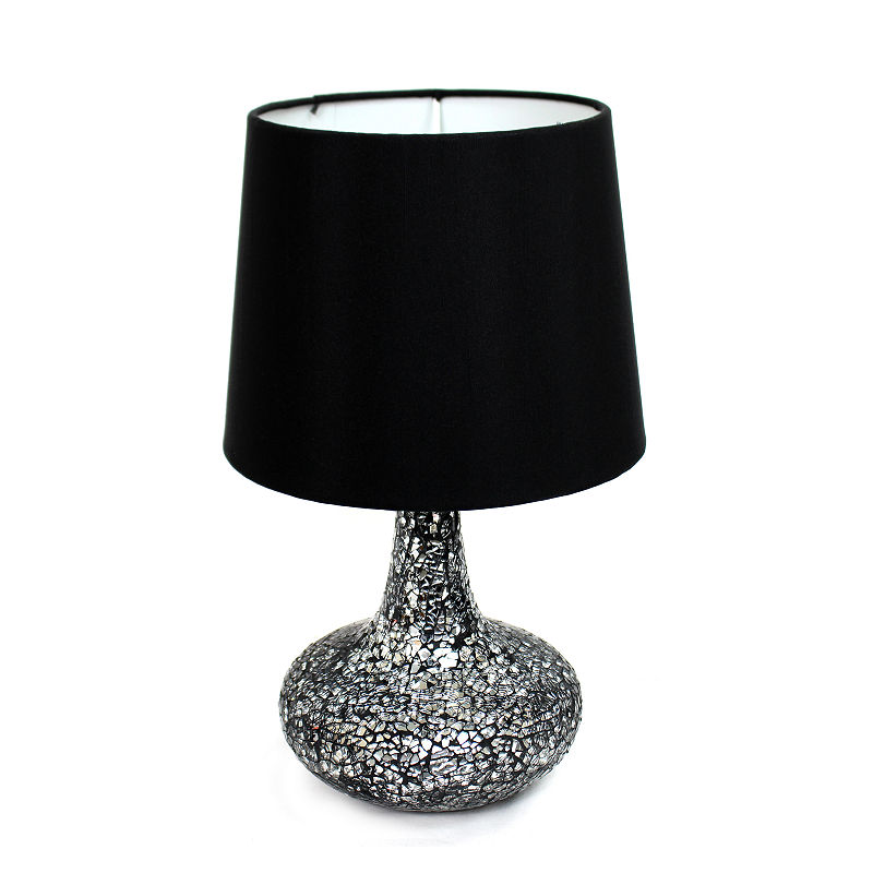 Simple Designs Resin Table Lamp, Black
