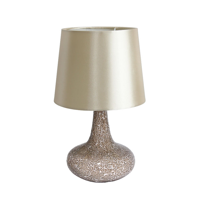 Simple Designs Resin Table Lamp, Beige