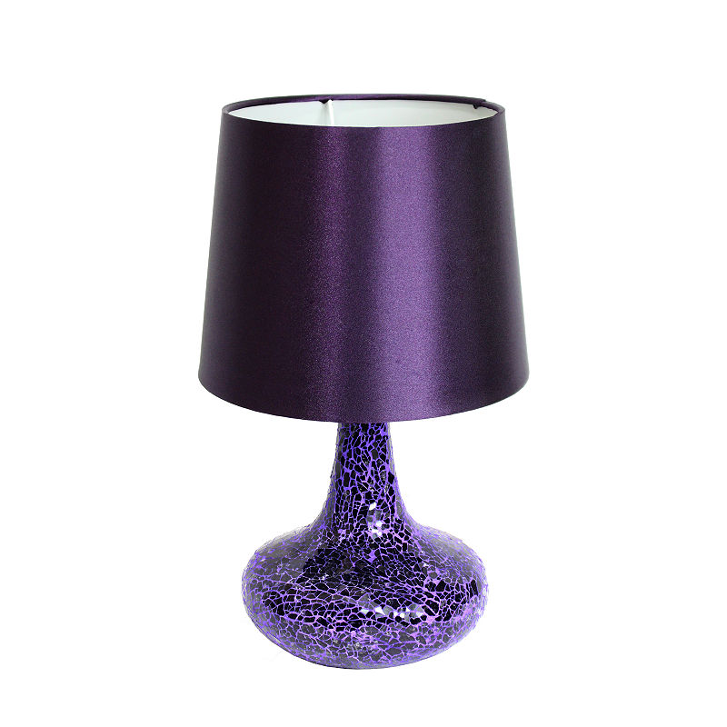 Simple Designs Resin Table Lamp, Purple