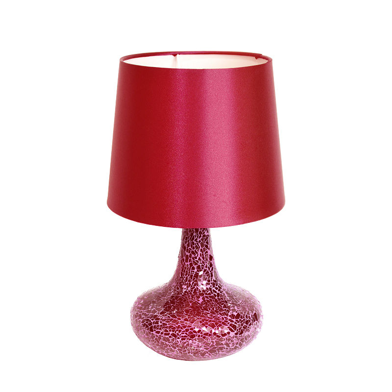 Simple Designs Resin Table Lamp, Red