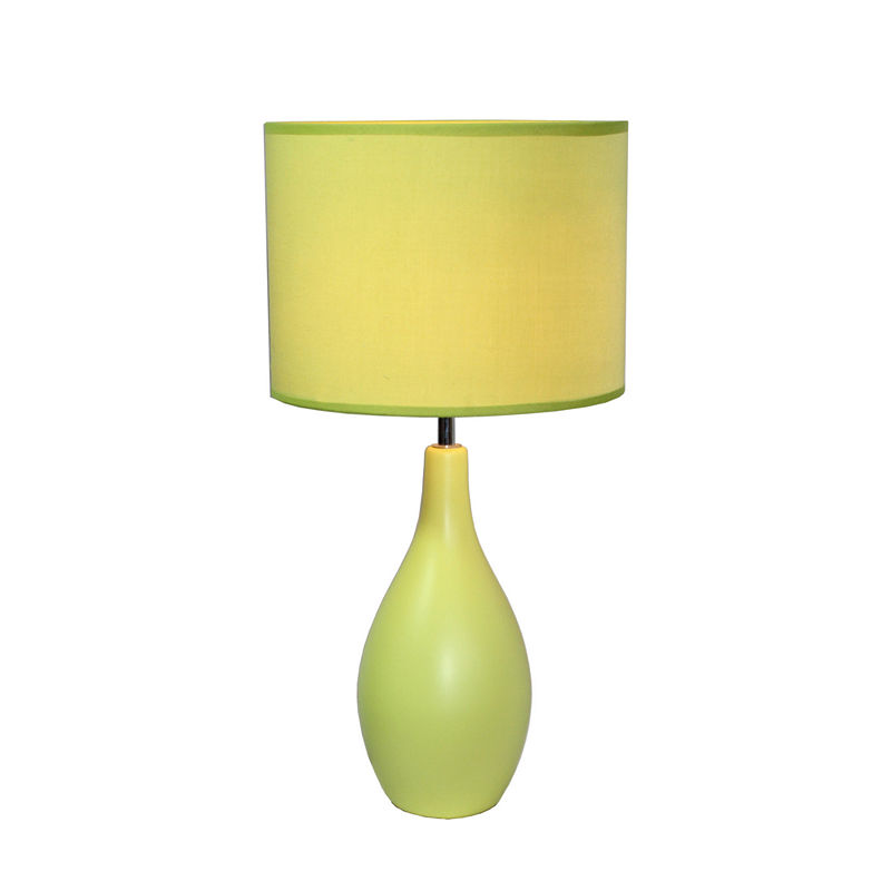 Simple Designs Ceramic Table Lamp, Green