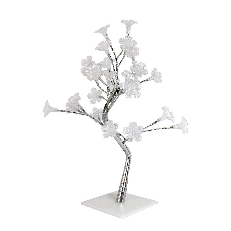 Simple Designs Metal Table Lamp, Silver