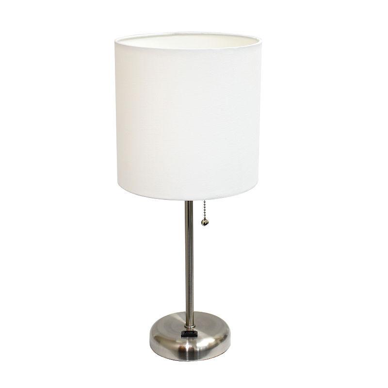 Limelights Metal Table Lamp, White