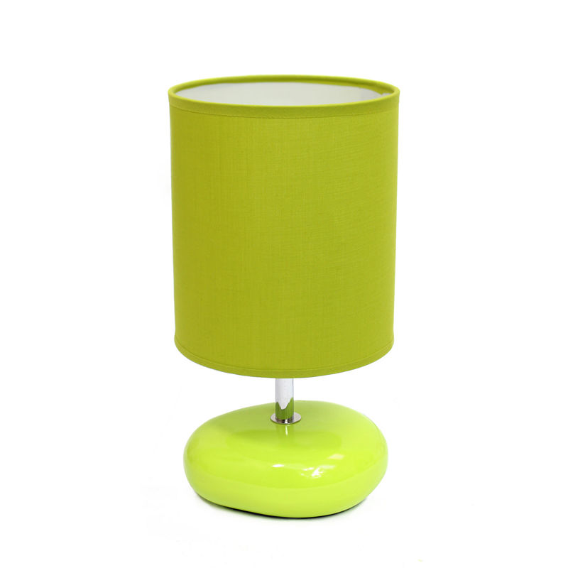 Simple Designs Ceramic Table Lamp, Green