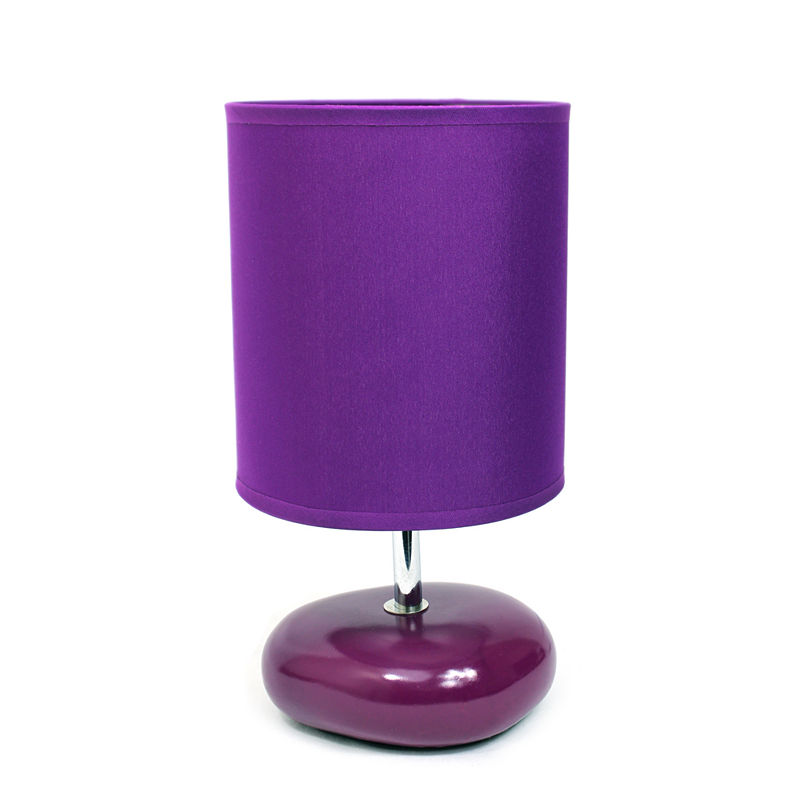 Simple Designs Ceramic Table Lamp, Purple