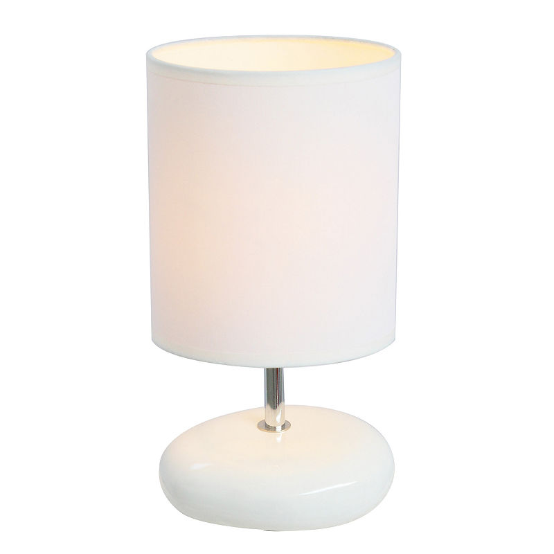 Simple Designs Ceramic Table Lamp, White