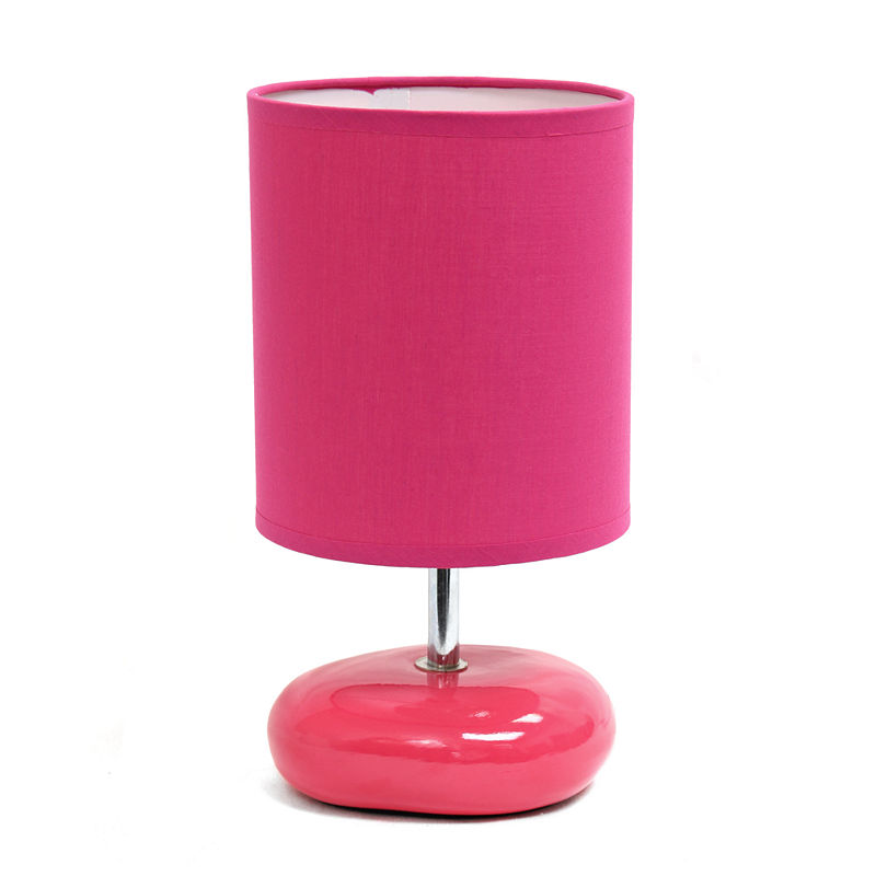 Simple Designs Ceramic Table Lamp, Pink