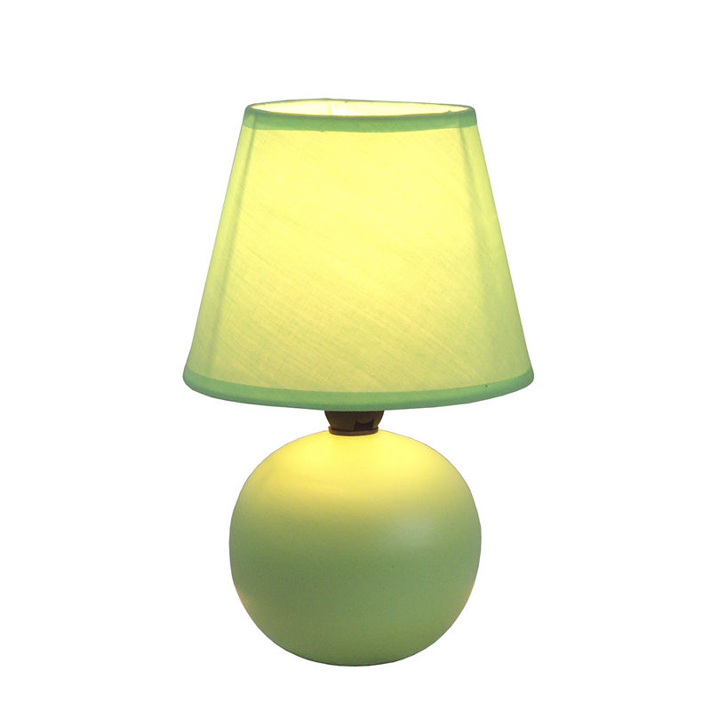 Simple Designs Ceramic Table Lamp, Green