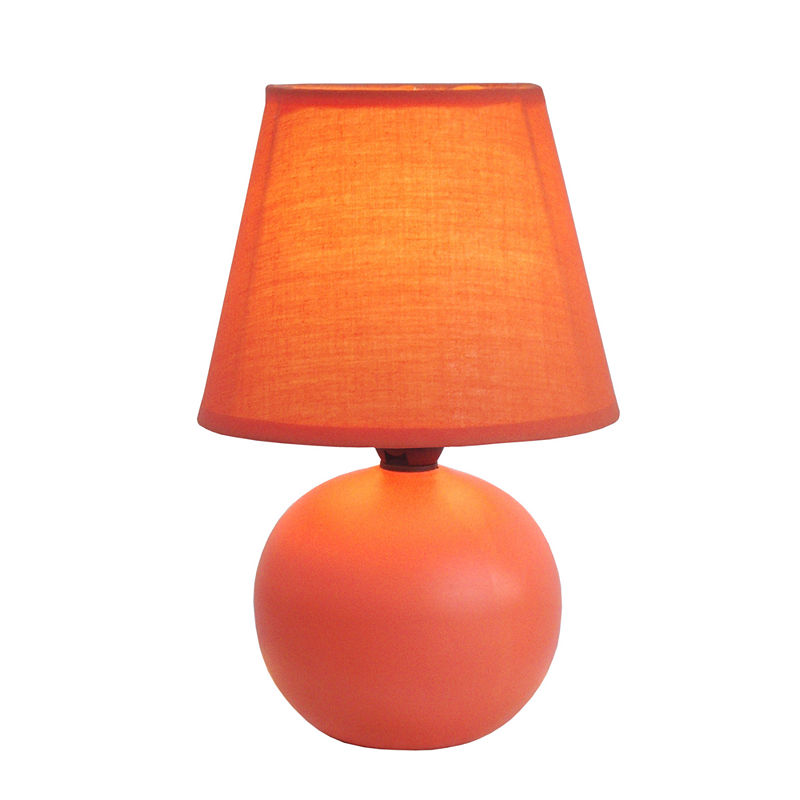 Simple Designs Ceramic Table Lamp, Orange