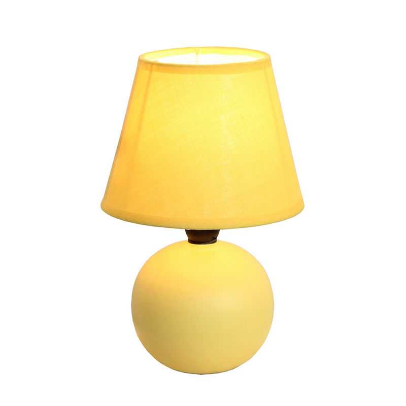 Simple Designs Ceramic Table Lamp, Yellow