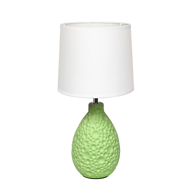 Simple Designs Ceramic Table Lamp, Green