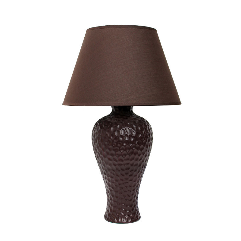 Simple Designs Ceramic Table Lamp, Brown