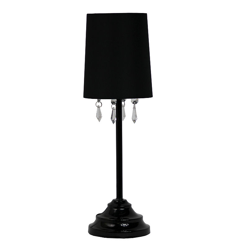 Simple Designs Metal Table Lamp, Black