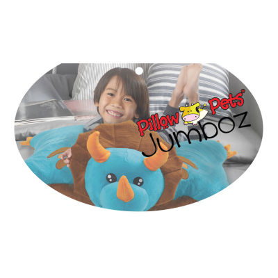 Pillow Pets Signature Jumboz Blue Dinosaur Oversized Stuffed