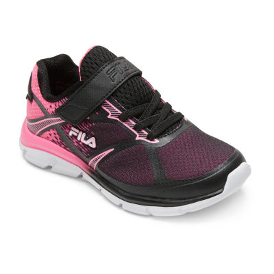 fila pink and black running shoes