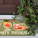 Liora Manne Frontporch Happy Drinks Hand Tufted Washable Indoor Outdoor Rectangular Accent Rug